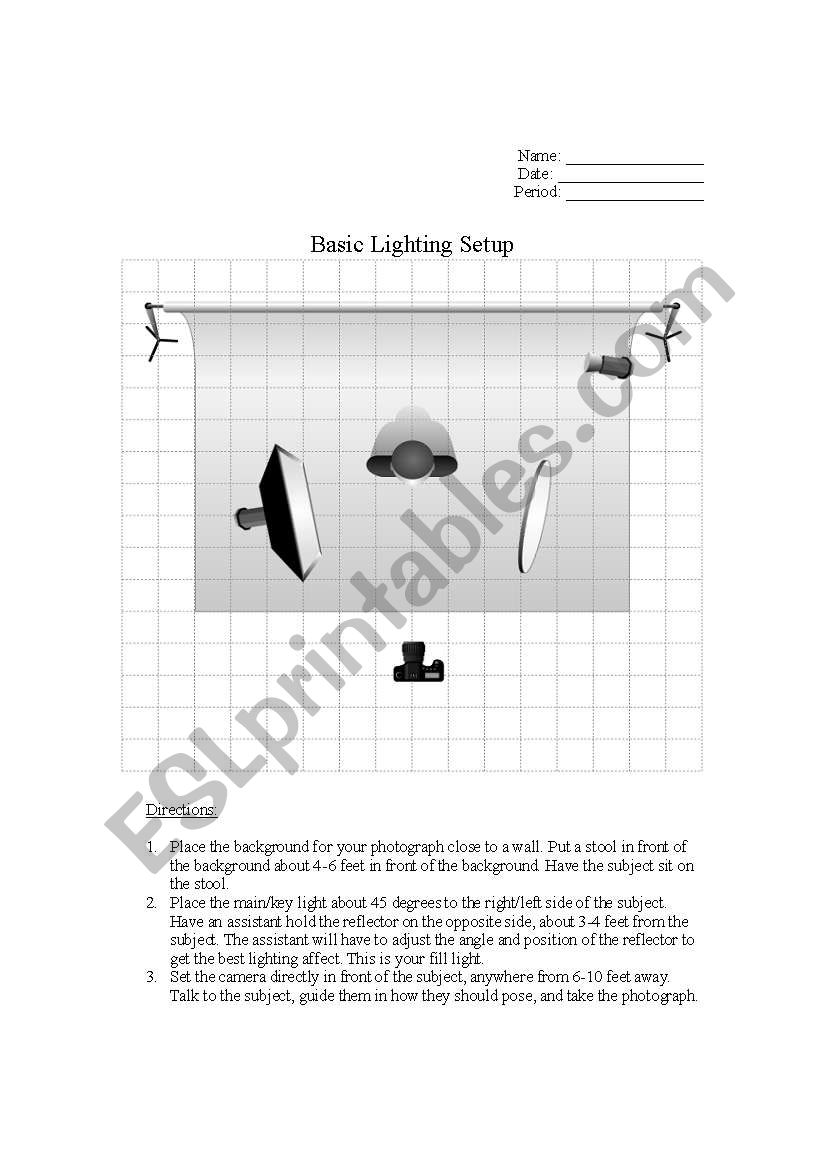 Photography Basic Lighting Setup