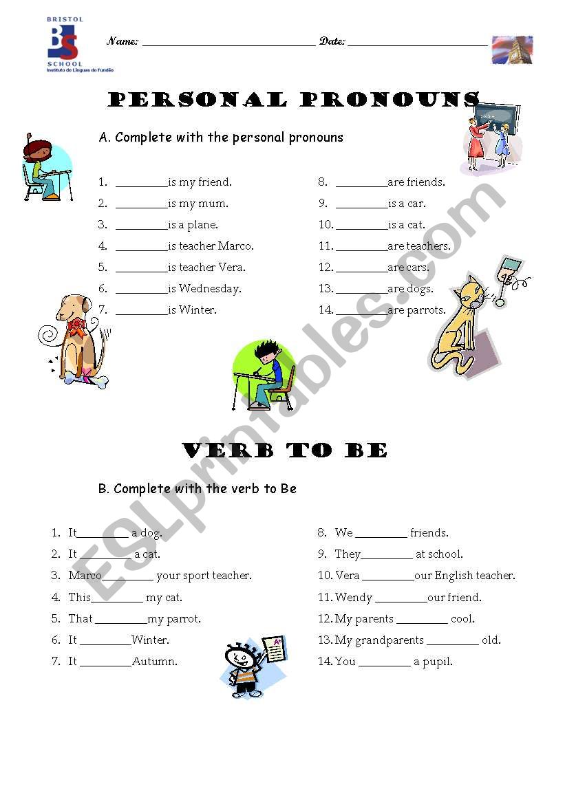 Verb to be exercises worksheet