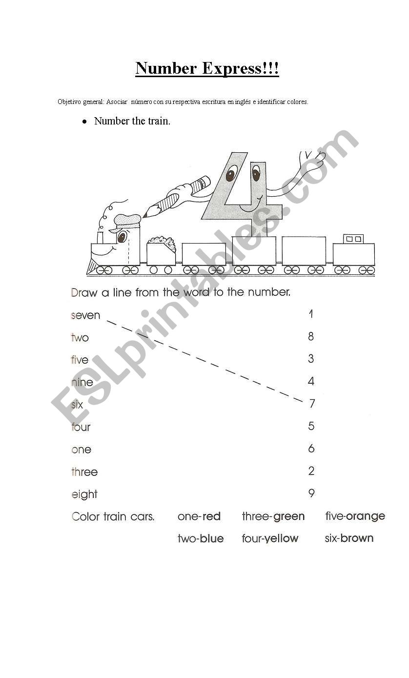 Numbers worksheet