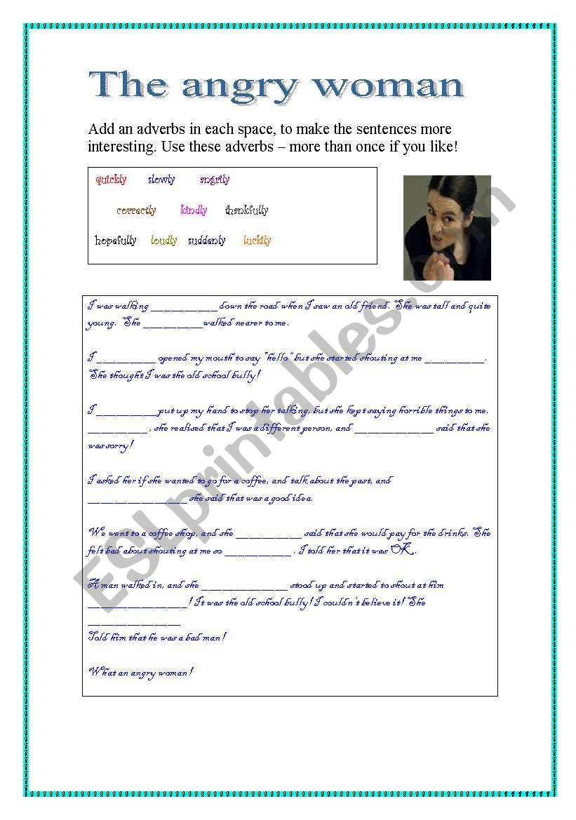 Add the Adverb!  worksheet