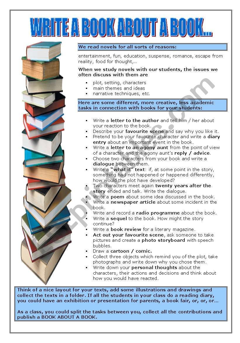 Fun with books worksheet