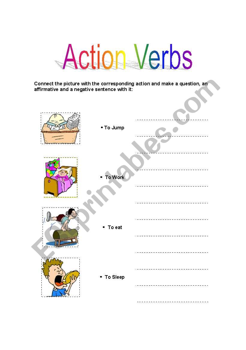 Action Verbs worksheet