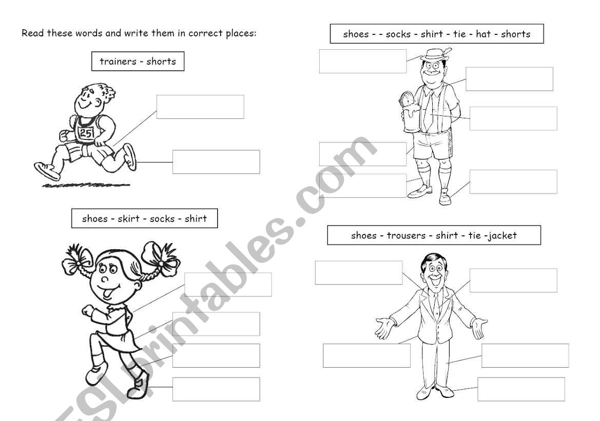 Clothes 1 worksheet