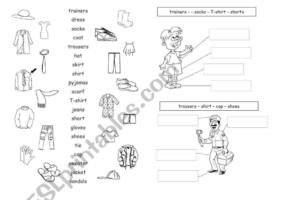 Clothes 2 worksheet