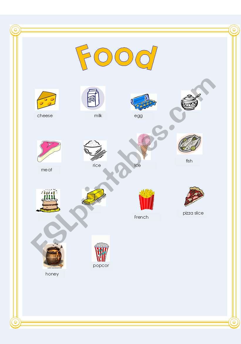 Food worksheet