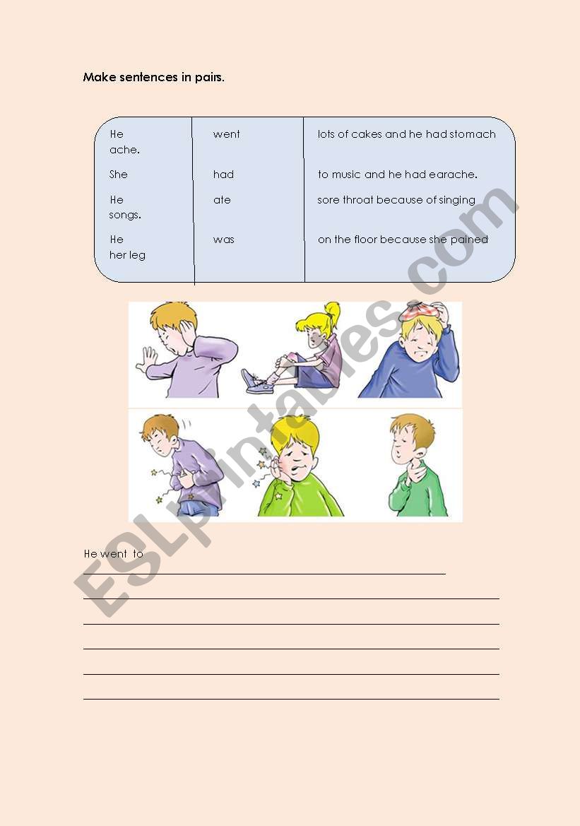 Diseases and past simple worksheet