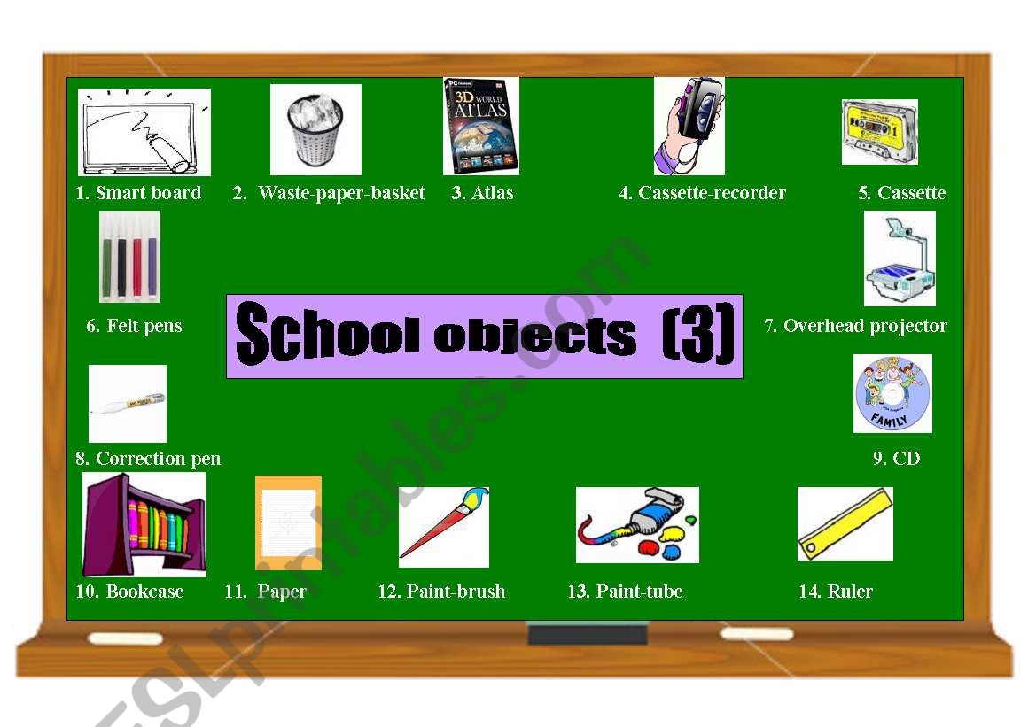 School objects  Pictionary (3)