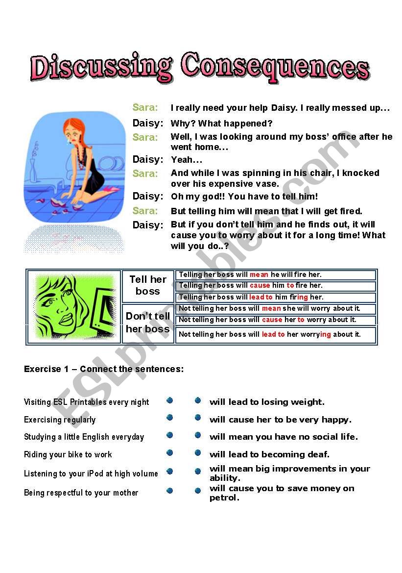 Discussing Consequences worksheet