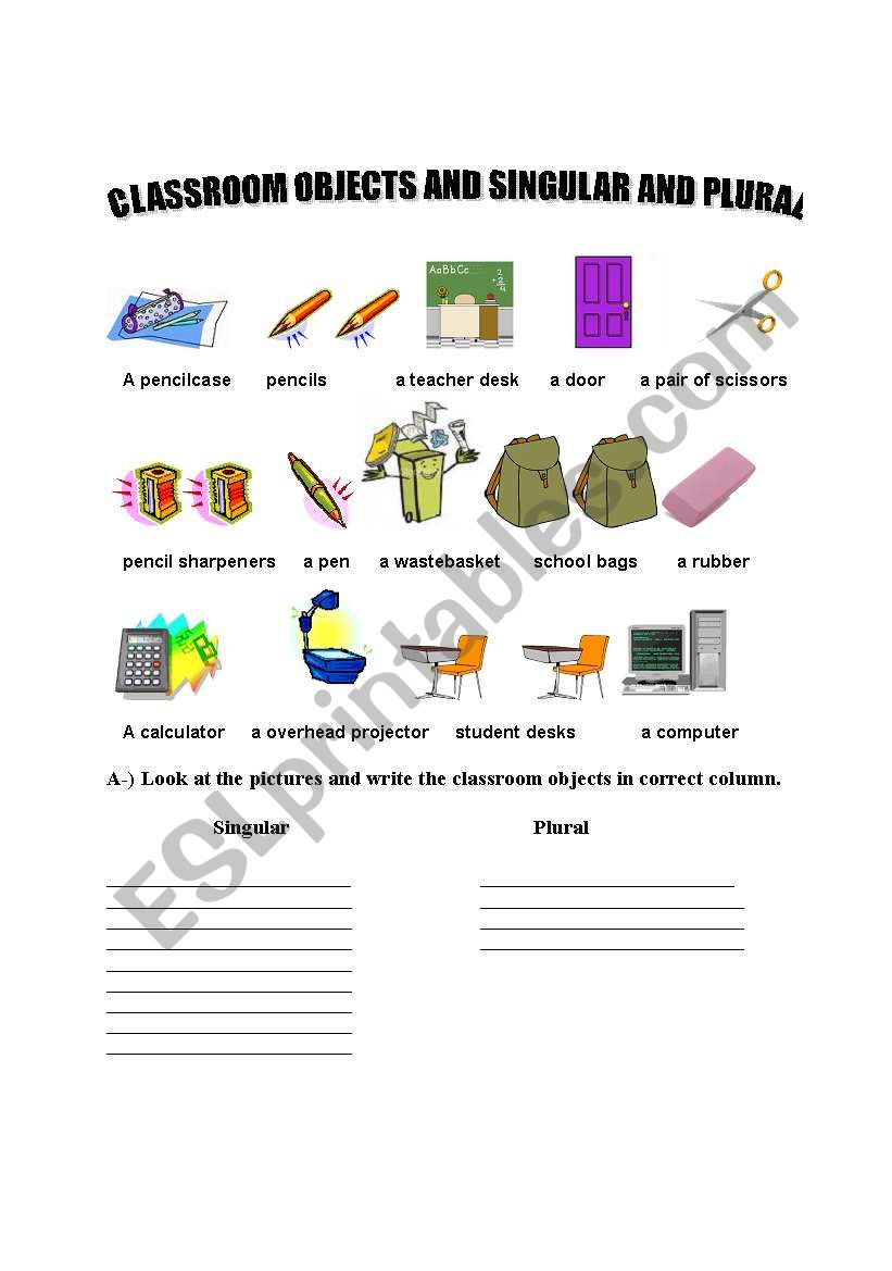 classroom  worksheet