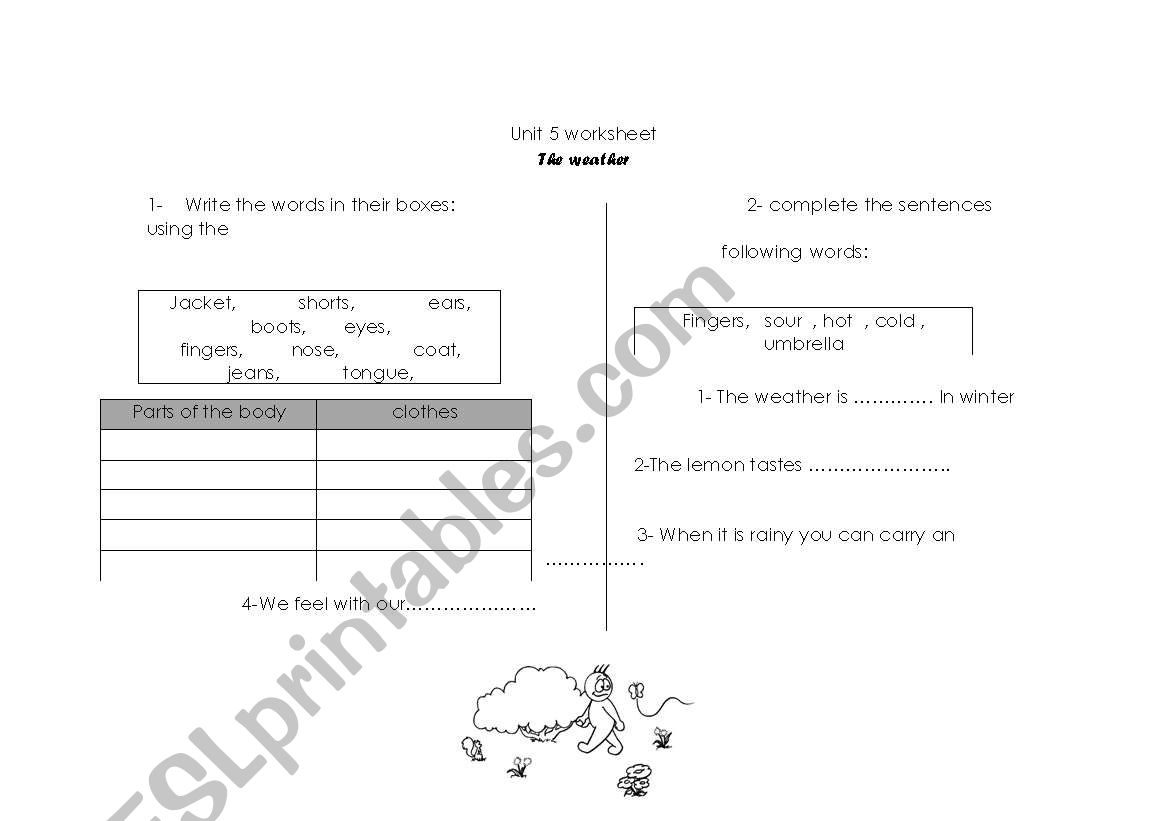 weather worksheet