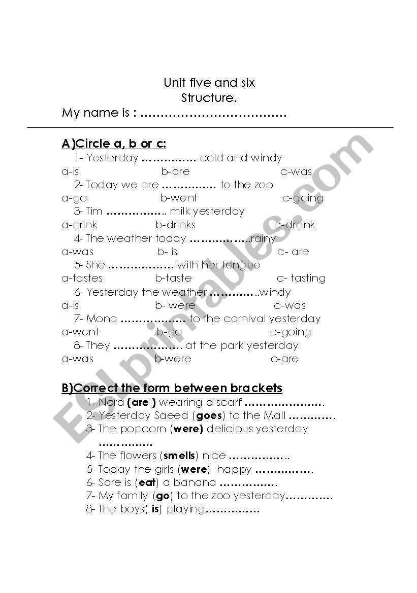 isare worksheet