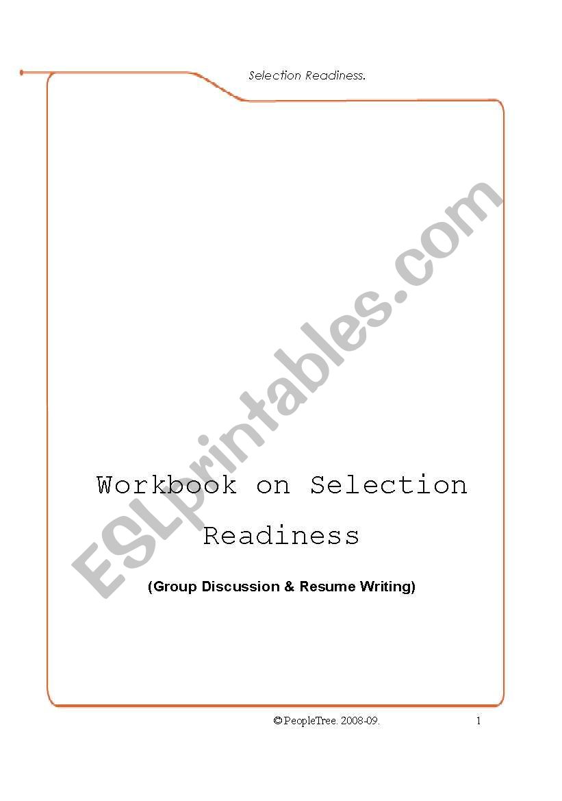Worksheet on Resume and Group discussion