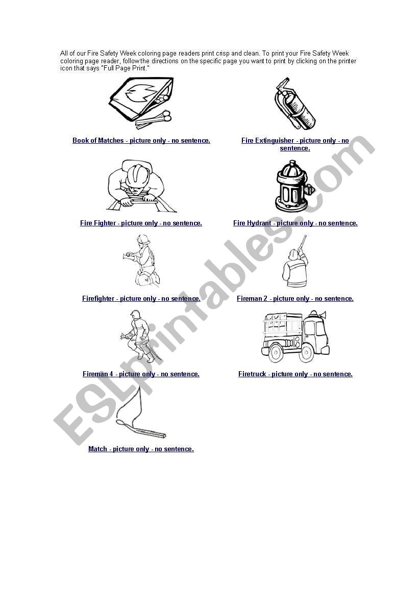 fire safety worksheet