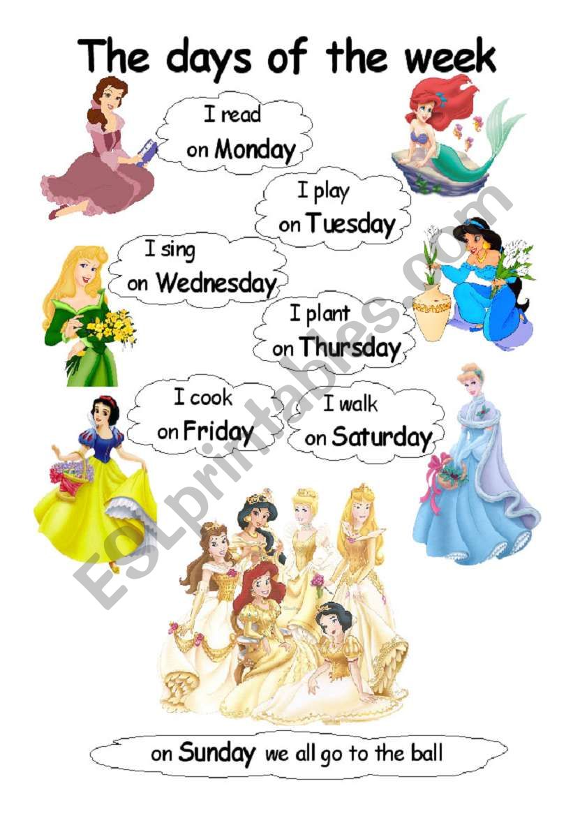 The days of the week worksheet