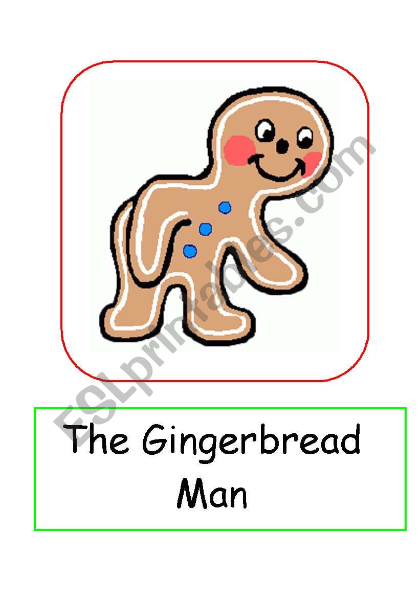 Gingerbread Man Flaschcards worksheet