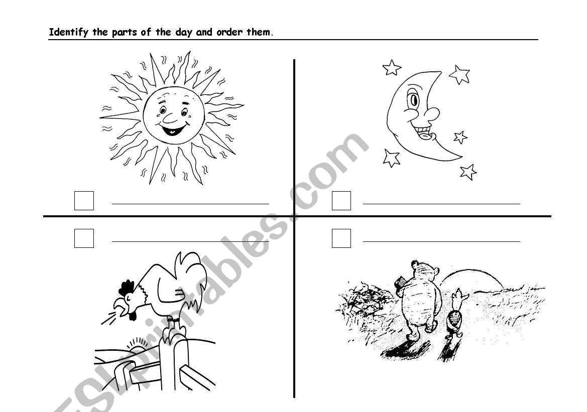parts of the day worksheet