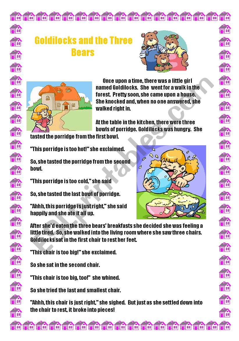 GOLDILOCKS (Part 2) worksheet