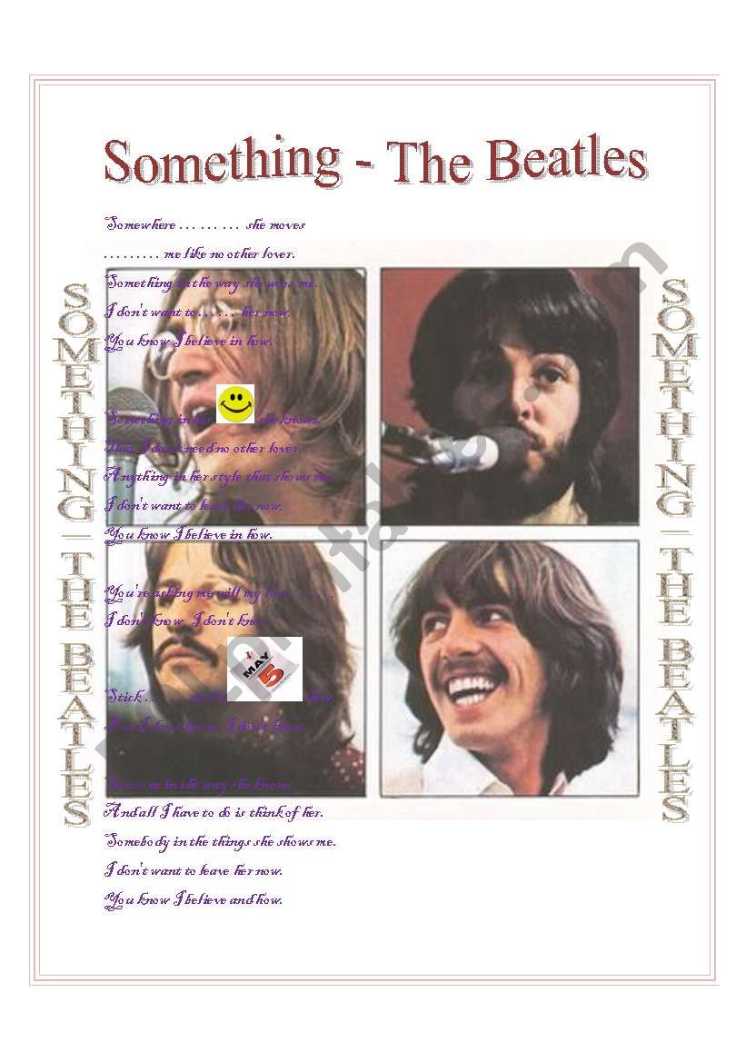 Something - The Beatles worksheet