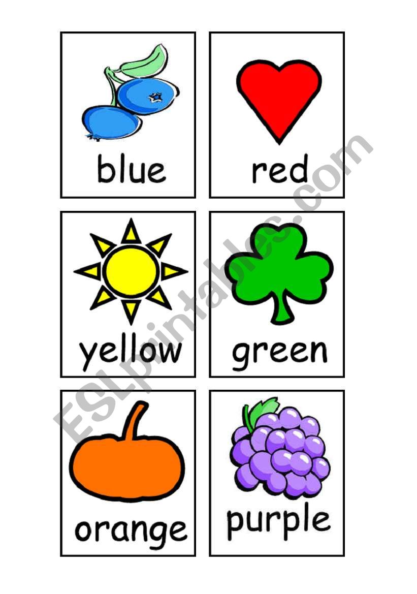 Colours Flahscards worksheet