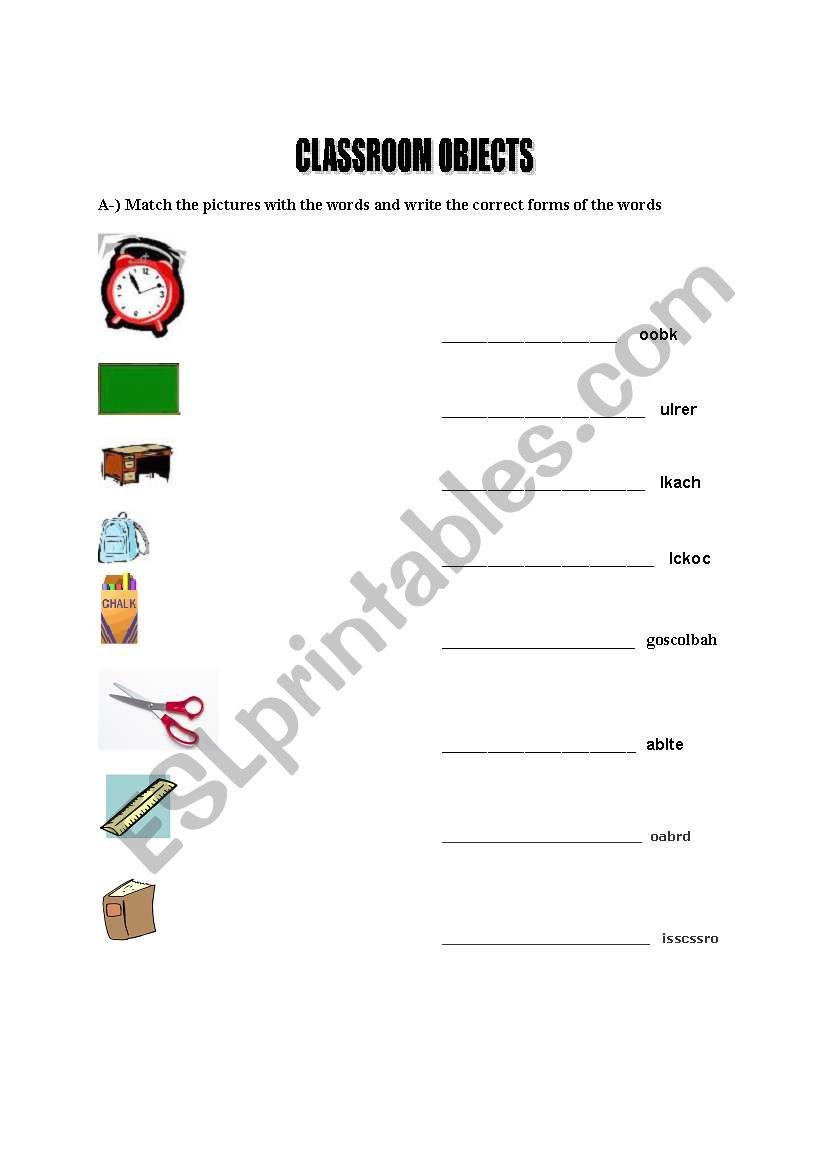 classroom  worksheet