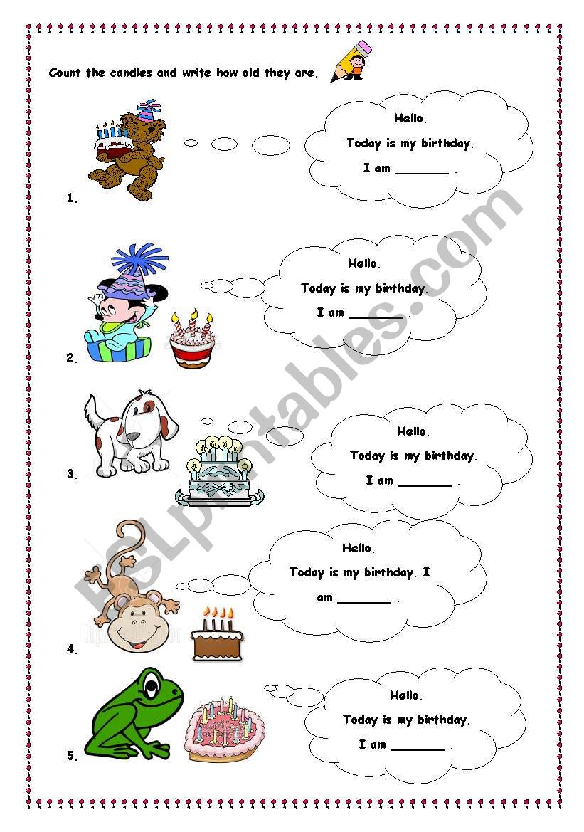 how old are you? - ESL worksheet by elaa
