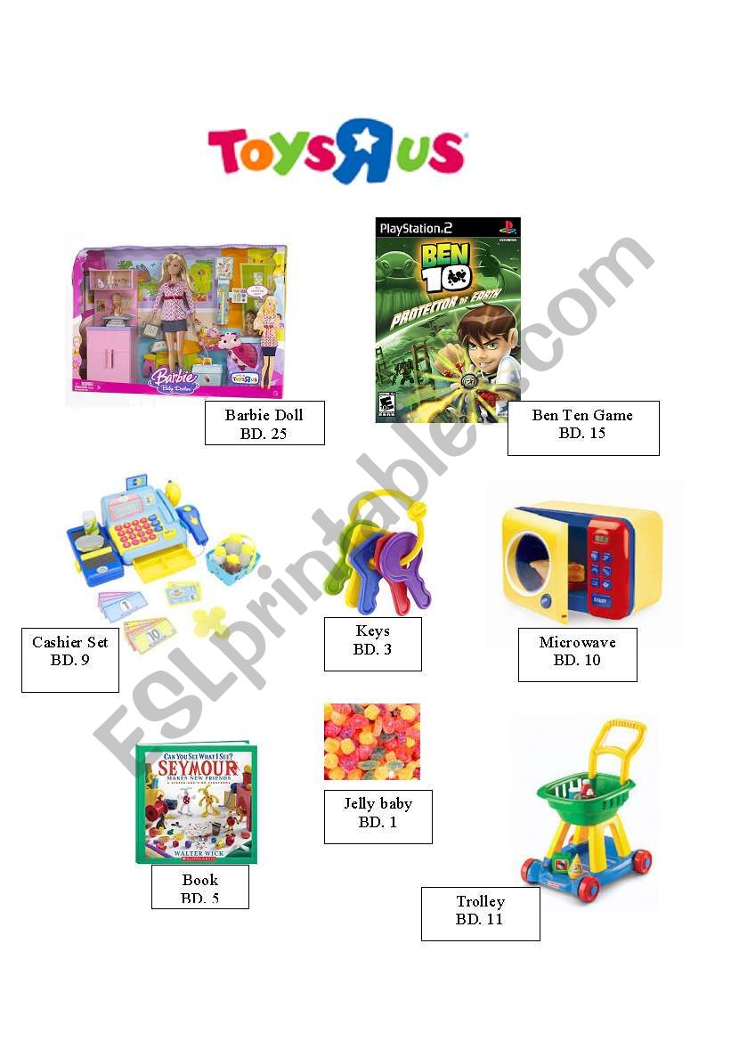 Word Problems- Shopping for Toys