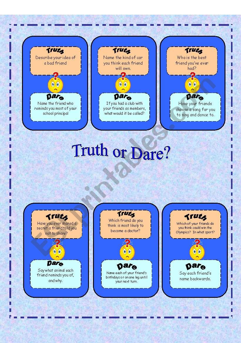 Truth or Dare? - Set 1/5 with instructions