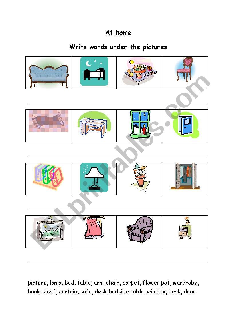 At home worksheet