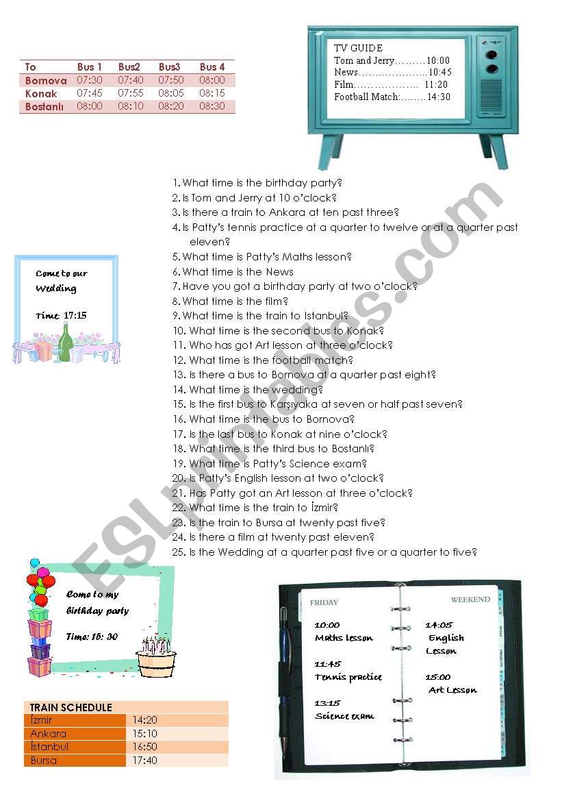 What time is it? worksheet