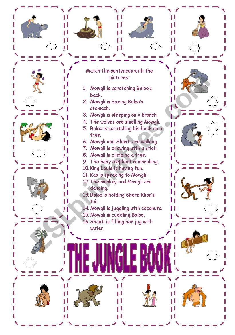 the jungle book worksheet