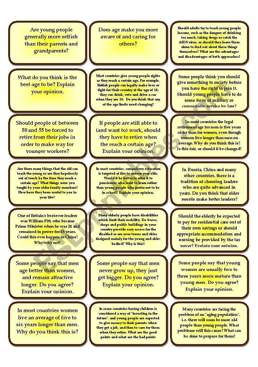 Conversation Cards for Language Learning