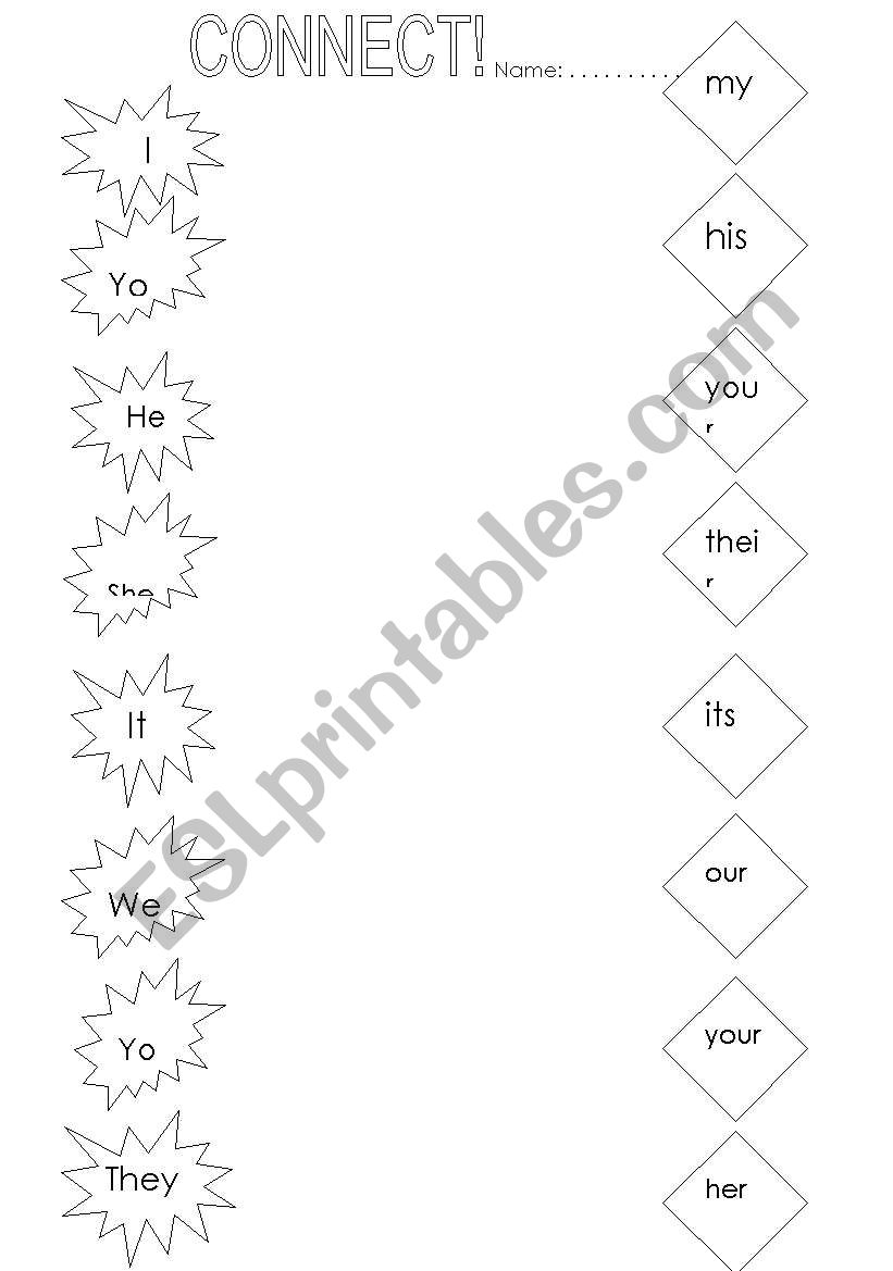 Connect pronouns worksheet