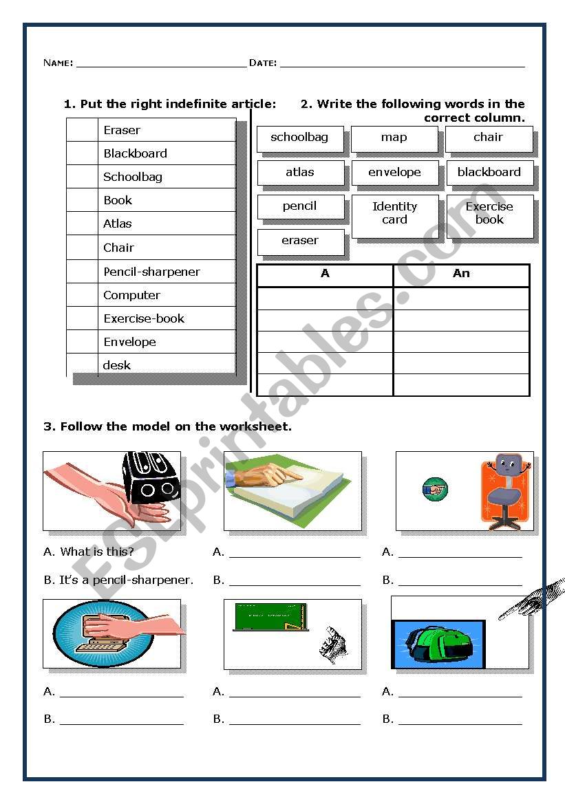 revision worksheet