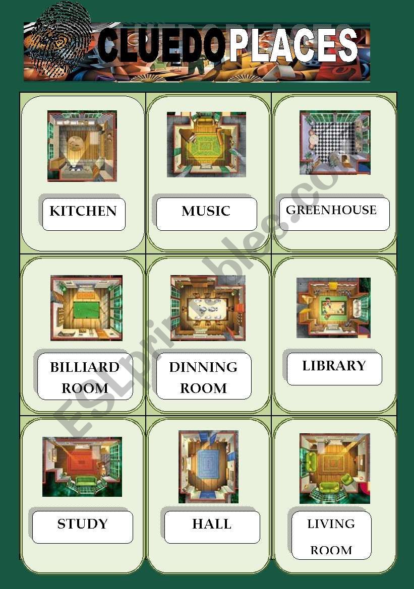 CLUEDO GAME PART 2 worksheet