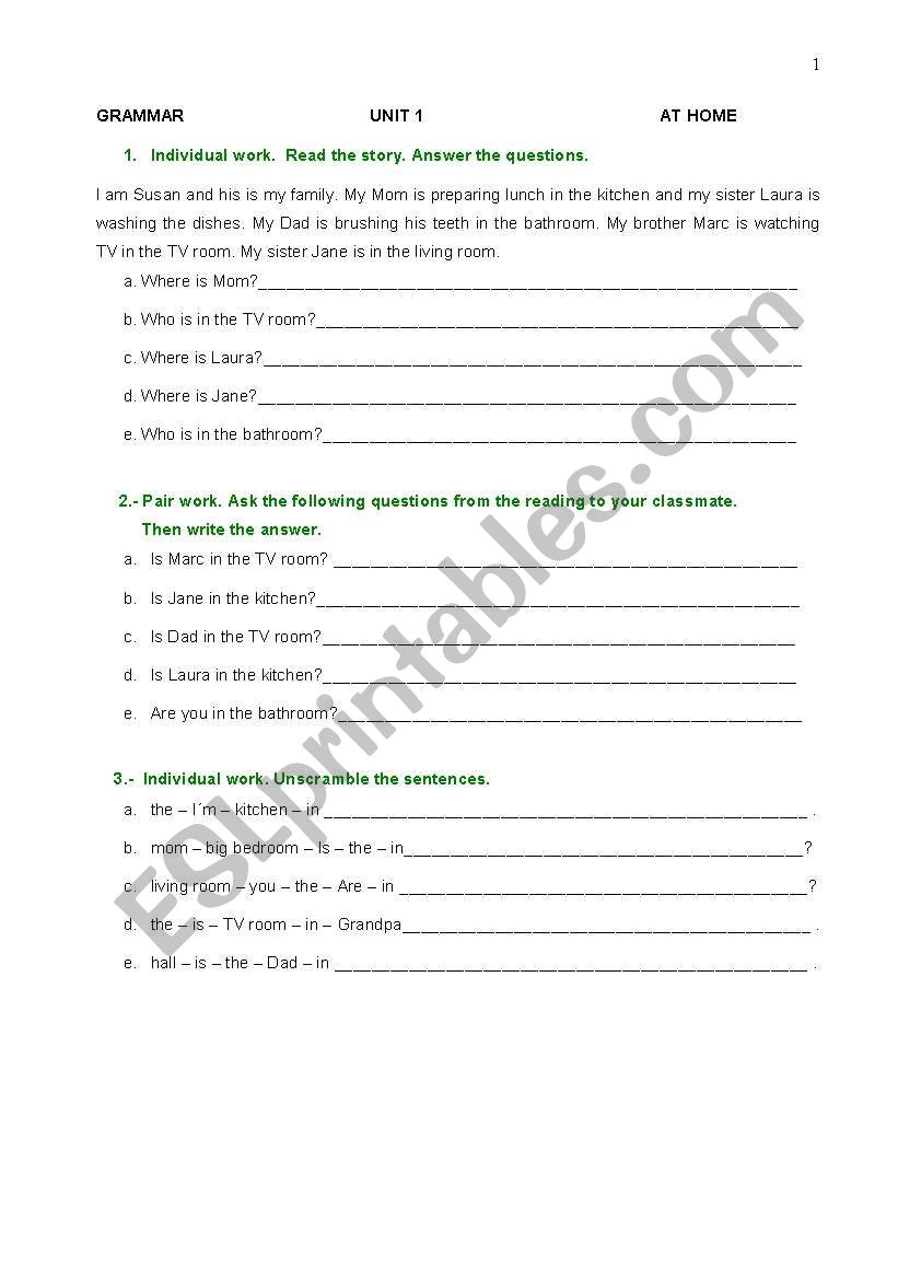 Grammar Review worksheet