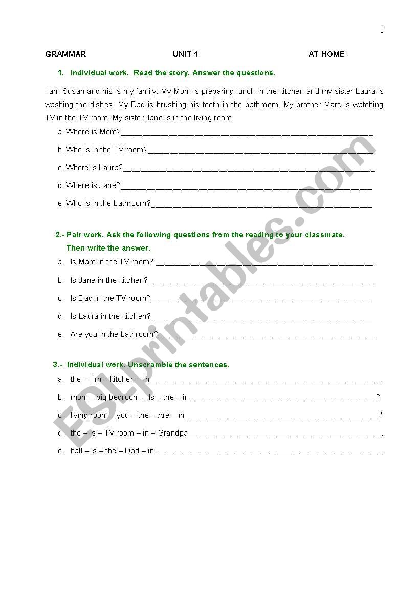 Grammar Review worksheet