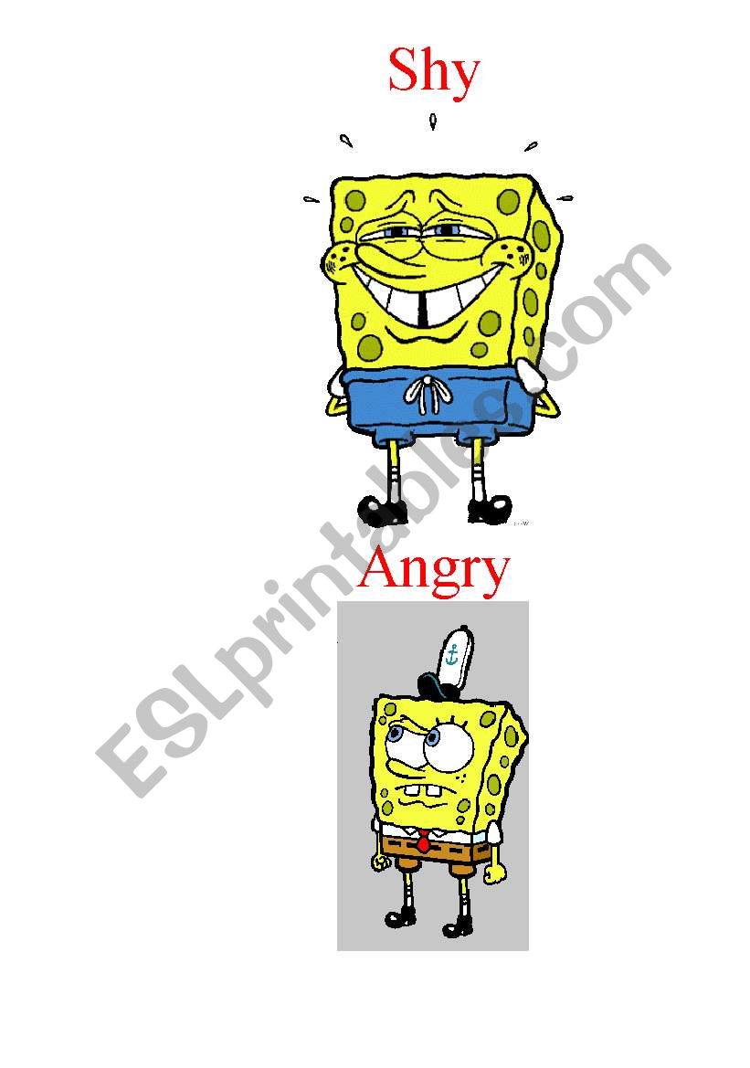 spongbob feeling worksheet