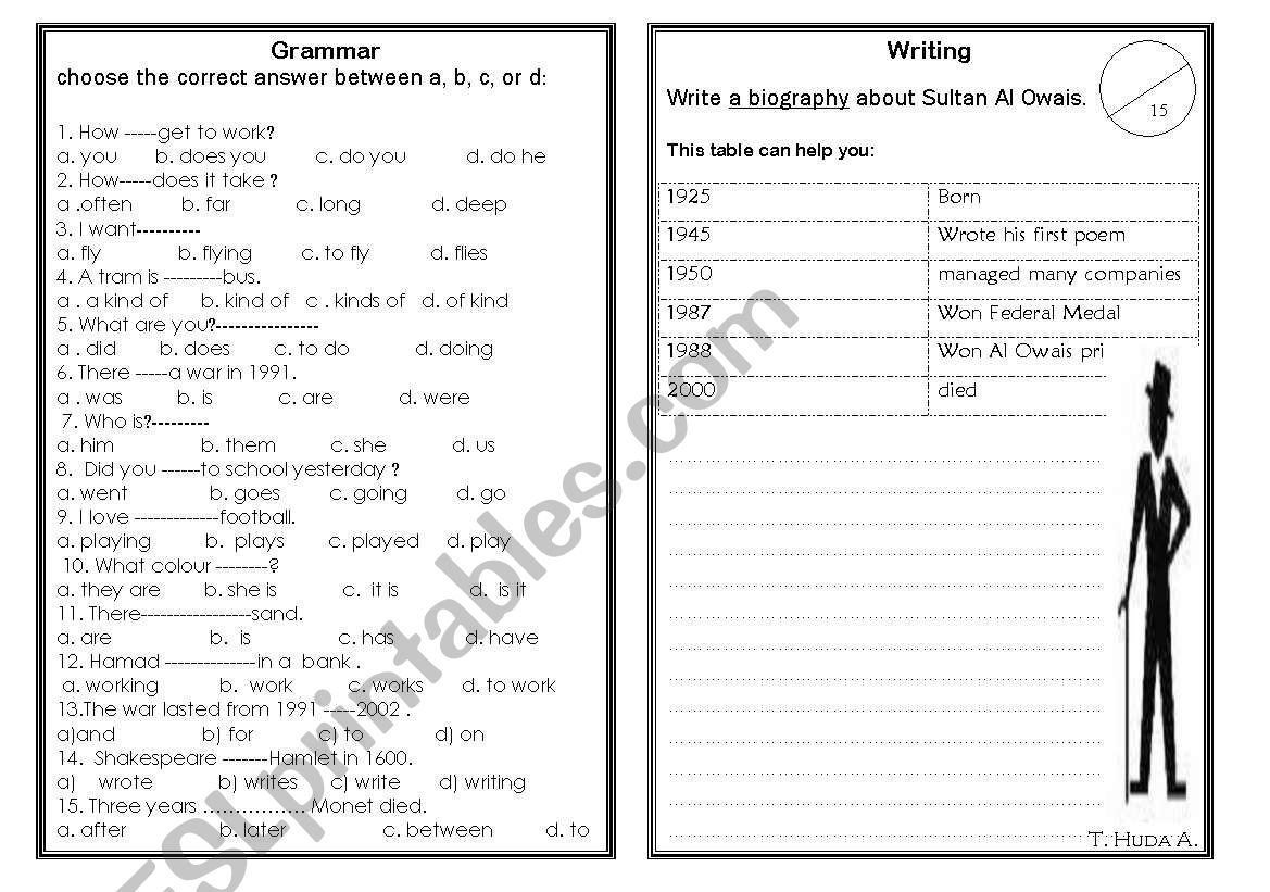 grammar worksheet