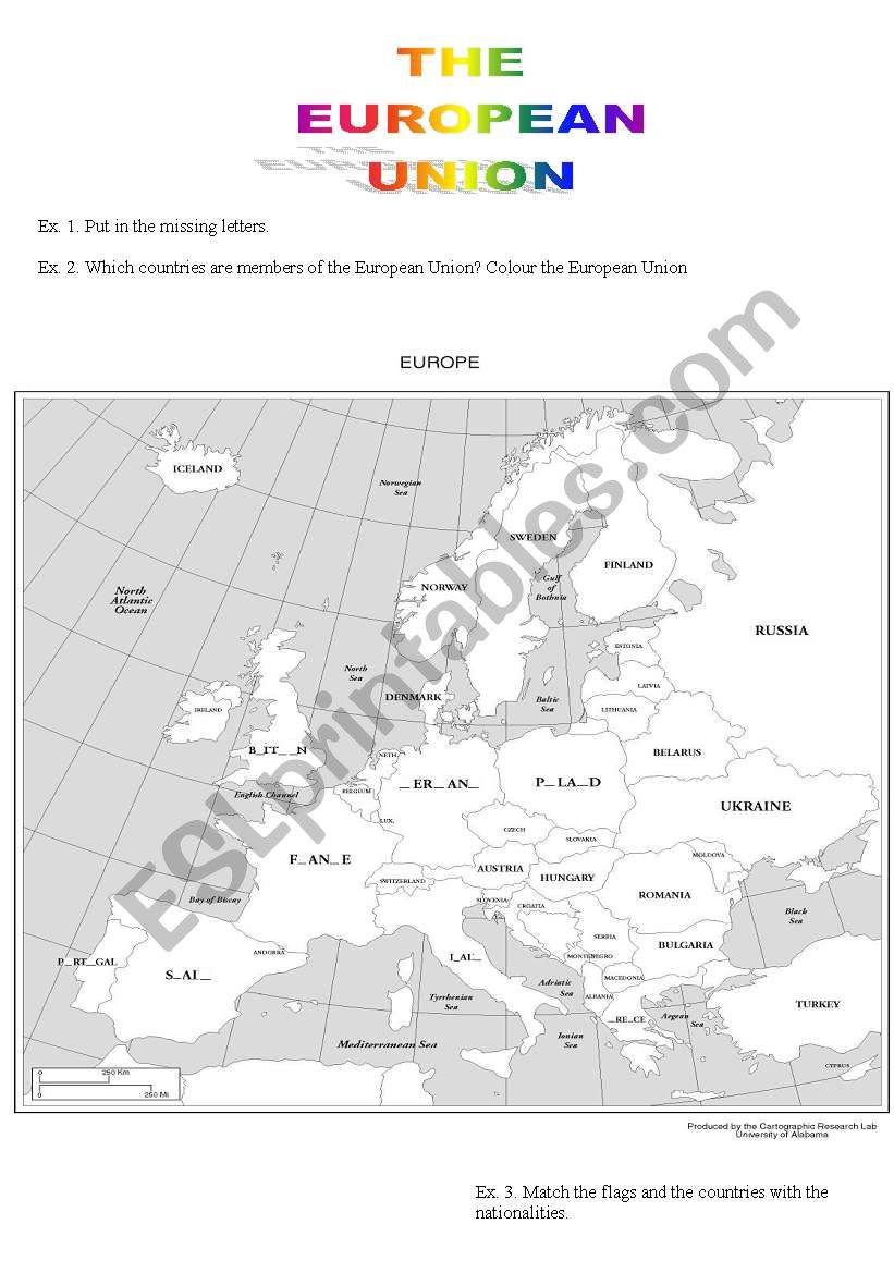 The EU- countries and nationalities