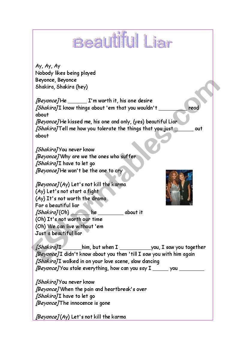 Beautiful Liar - Shakira / BeyoncÃ©