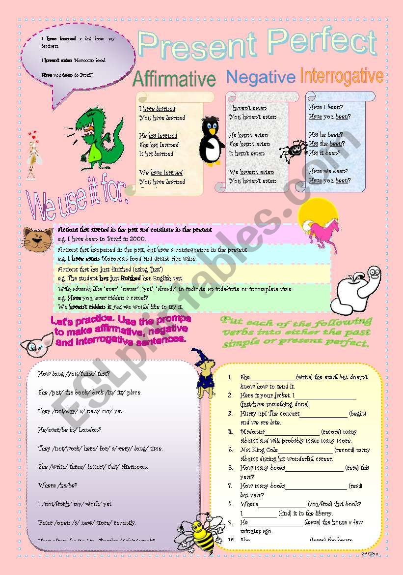 PRESENT PERFECT worksheet