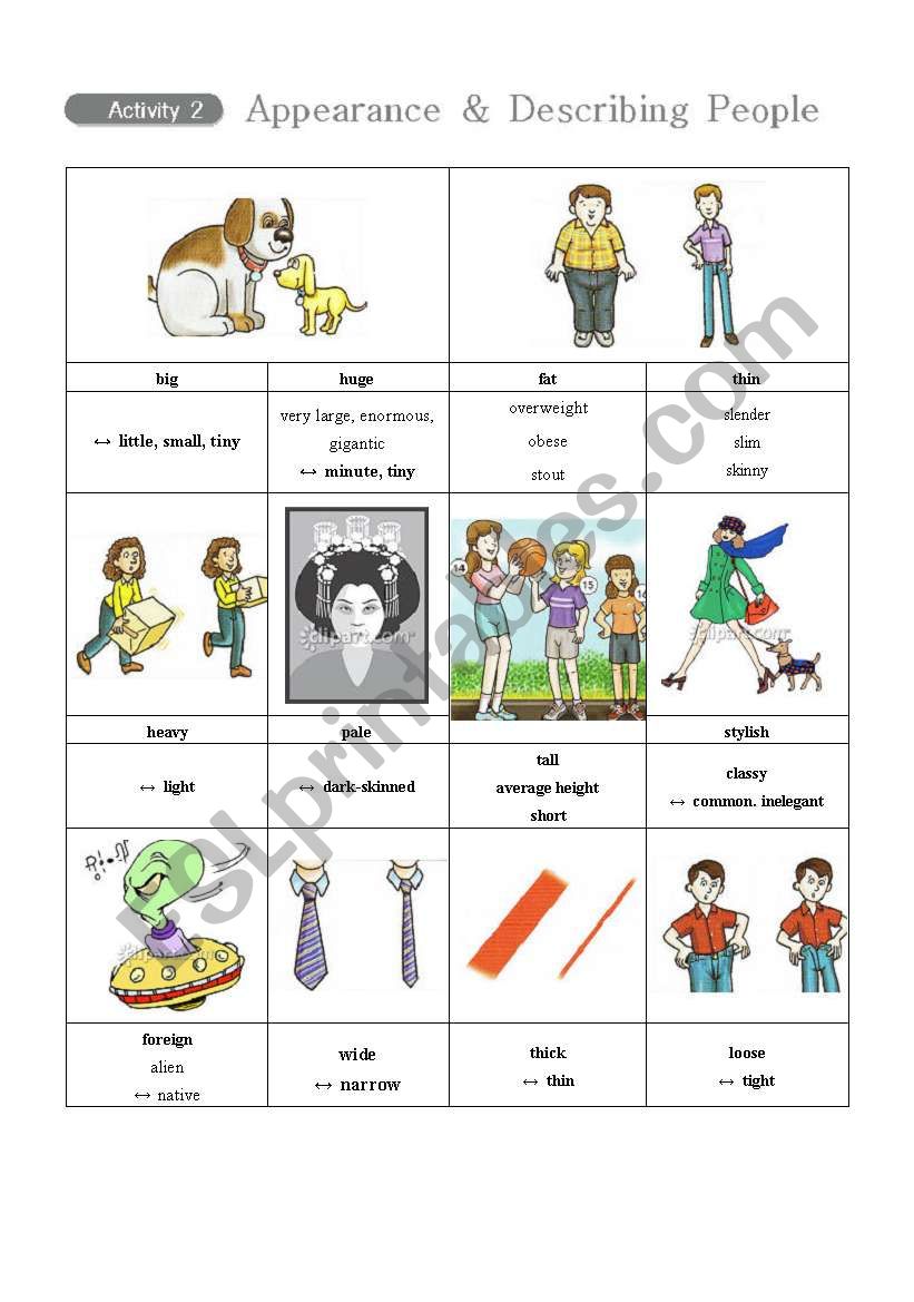 Appearance And Describing People 1 Esl Worksheet By Rjm1203