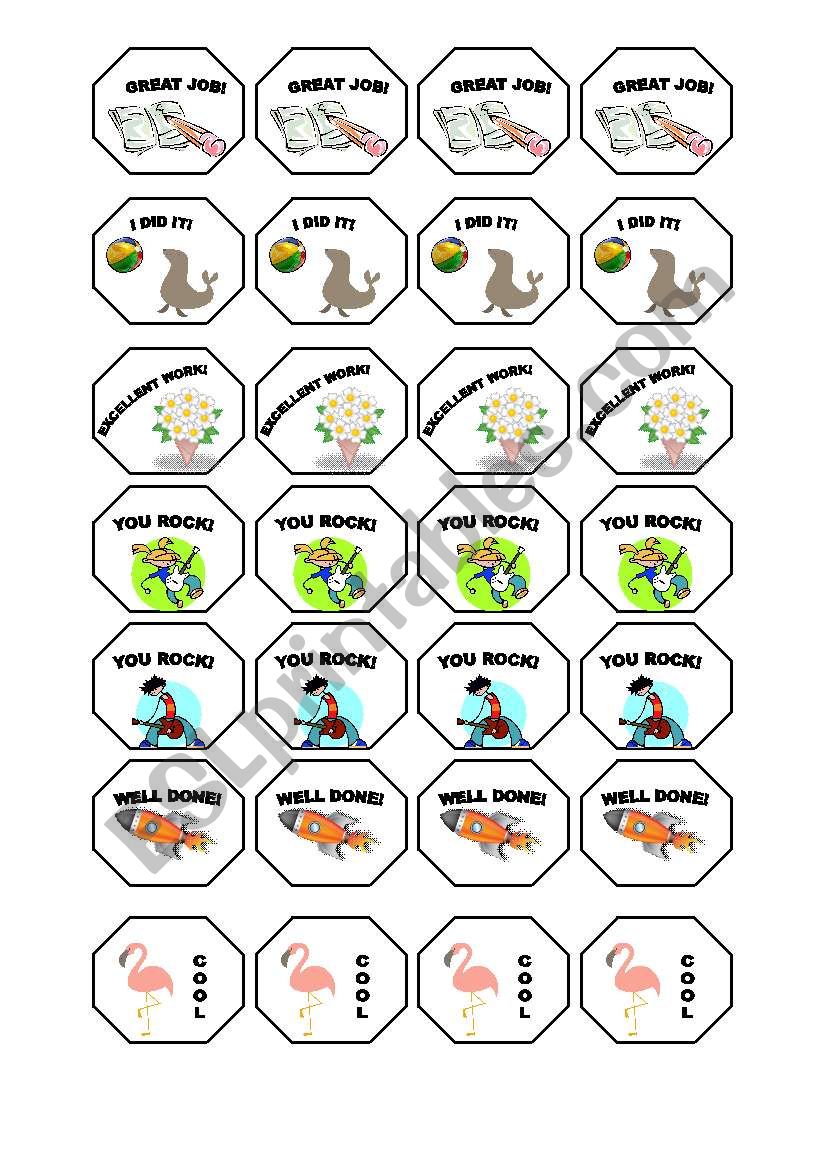 Stickers (2 PAGES) worksheet