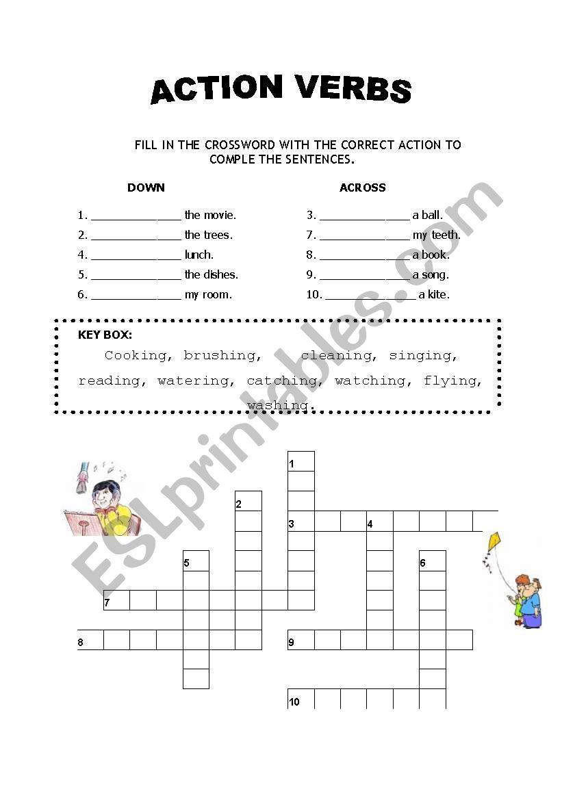 action verbs and present continuous