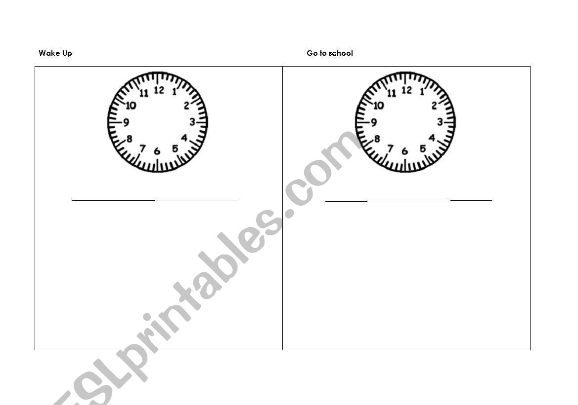 Dailyschedule worksheet