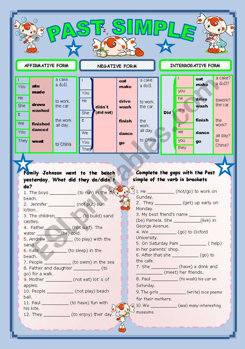 PAST SIMPLE worksheet