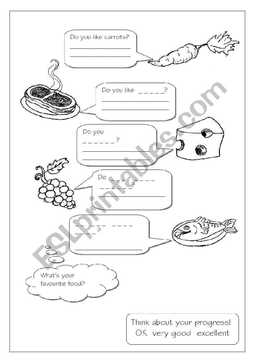 DO YOU LIKE + FOOD 2/2 worksheet