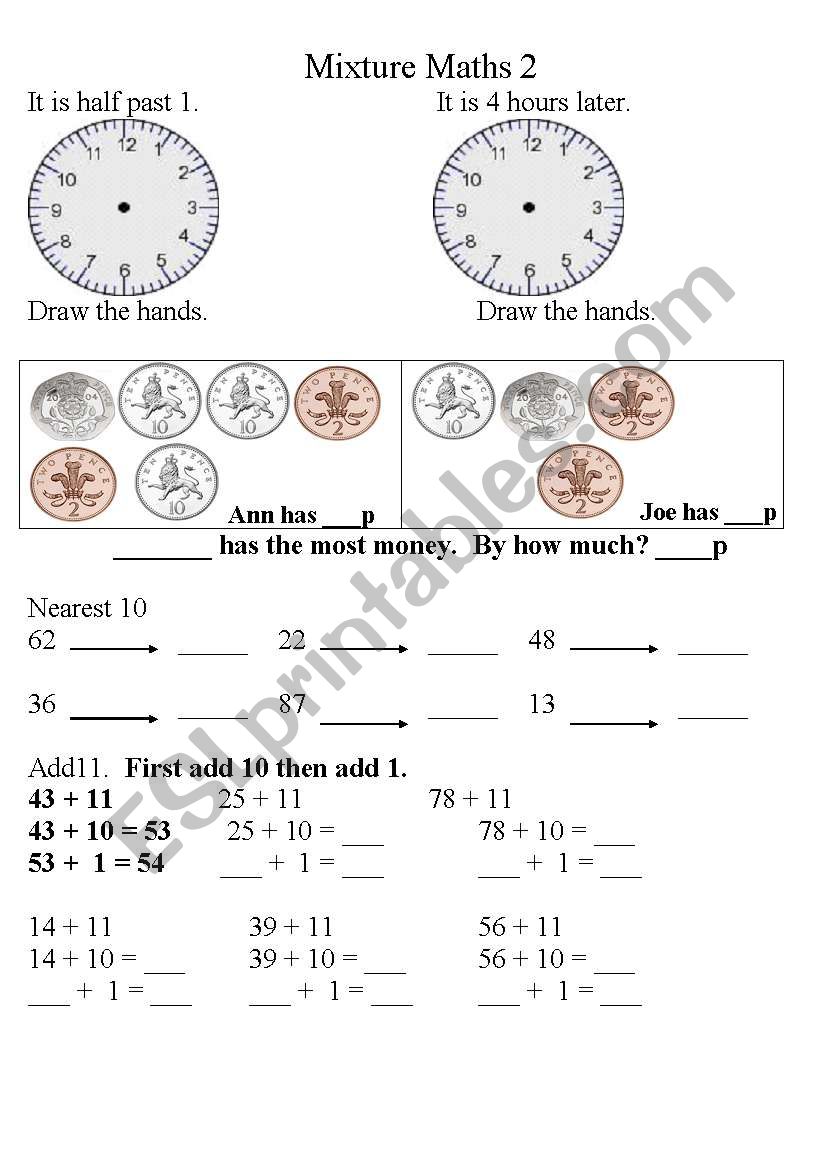 Maths Mixtrue 2 worksheet