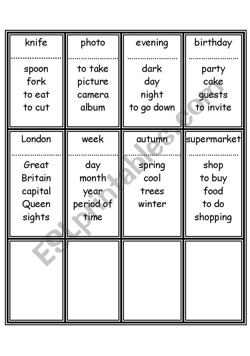 Activity worksheet