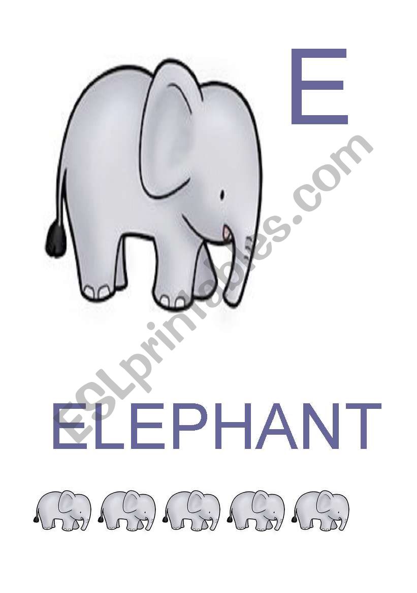 alphabet e worksheet